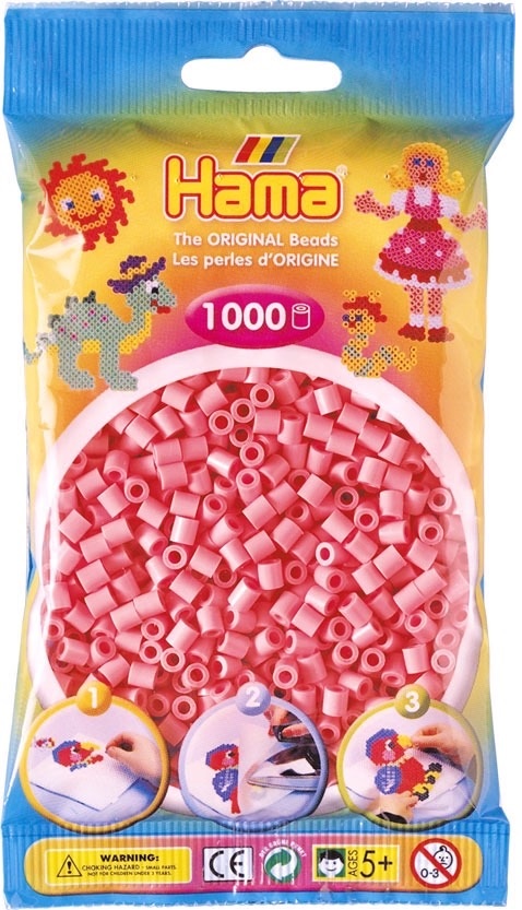 Hama strijkkralen zachtroze / roze, met 1.000 stuks – Blije