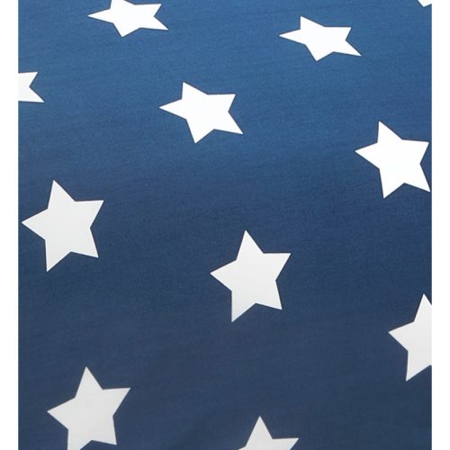 2-persoons dekbedovertrek donkerblauw / navy blauw met witte sterren / sterretjes tweepersoons 200 x 200 cm